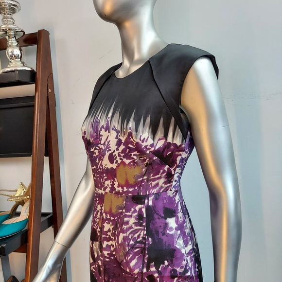 Tahari Dresses & Skirts - Tahari Sleeveless Dress, Black & Purple, sz 4